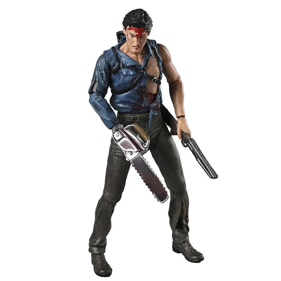 NECA Evil Dead 2 Dead By Dawn Ultimate Ash White Variant 17cm/6.69in PVC Collectible Figure, Horror Home Decor Statue with Box, Horror Toy, Evil Dead 2 Dead By Dawn Ultimate Ash White Variant Box