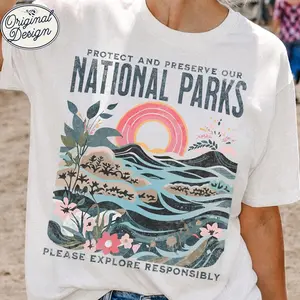 Comfort Colors Protect Our National Parks TShirt, Nature Conservation, Environmental Awareness, Save Our Parks Tee, Retro, Vintage