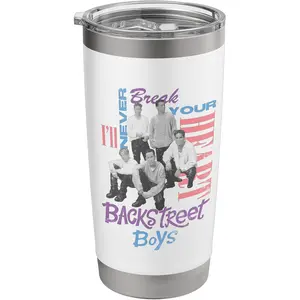 Backstreet BSB Boys 20oz Tumbler, I'll Never Break Your Heart - Drinkware Flasks Portable Washable Reusable Insulation Aesthetic Bottled Water Bottles