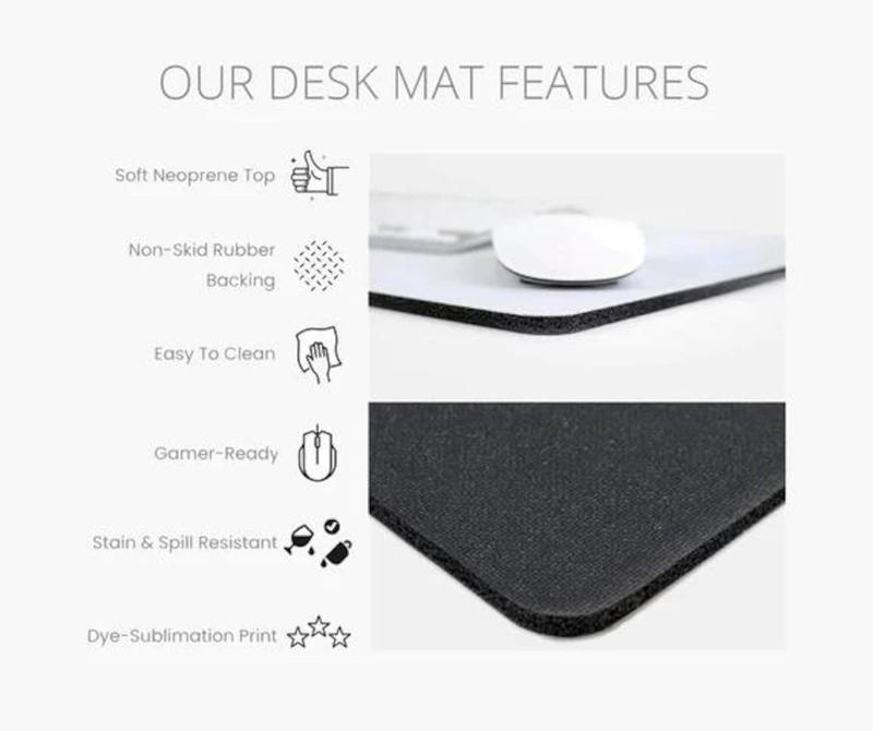 Manga Comic Panel Mouse Pad - Black White Anime Desk Mat Gaming Mousepad Gift for Otaku and Collectors