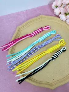 Hand-MADE Bag Keychain Pendant, Mobile Phone Lanyard, Double-Strand Colorful Nylon Rope Phone Strap, Portable Bag Accessory, Small Gift