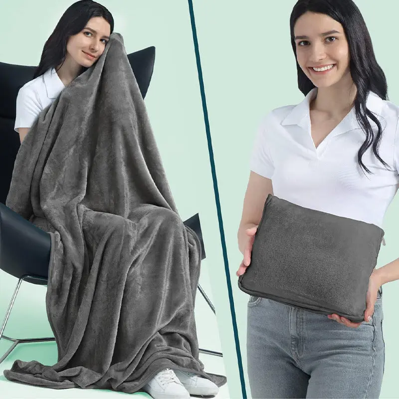 Multifunctional 2-in-1 Travel Pillow And Blanket Set + Storage