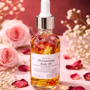 Moisturizing Body Oil| Infused Rose Petals| Body Care| Skincare| Skin Hydration