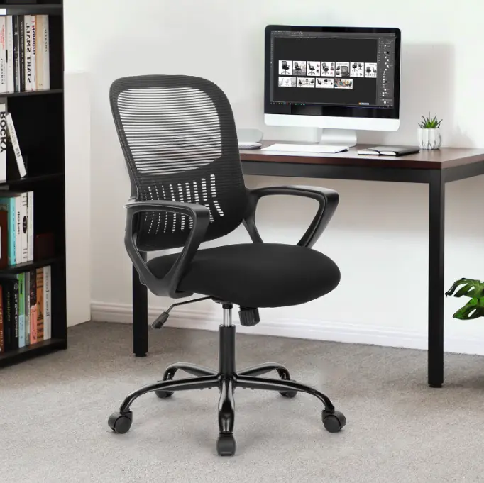 edx Desk Chair with Ergonomic Lumbar Support for Home, Office, Bedroom, 250lbs, Black edx Desk Chair with Ergonomic Lumbar Support for Home, Office, Bedroom, 250lbs, Black