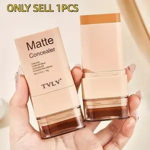 Double-Ended Foundation Stick, Nine Shades, Waterproof, Long-Lasting, Non-Cakey Solid Makeup, Ideal for All Skin Types