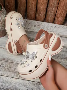 Women's Casual Hollow Out Sandals, Thick Sole Wedge Heel, Daily Wear, Vacation Outdoor, Fashion Versatile Shoes