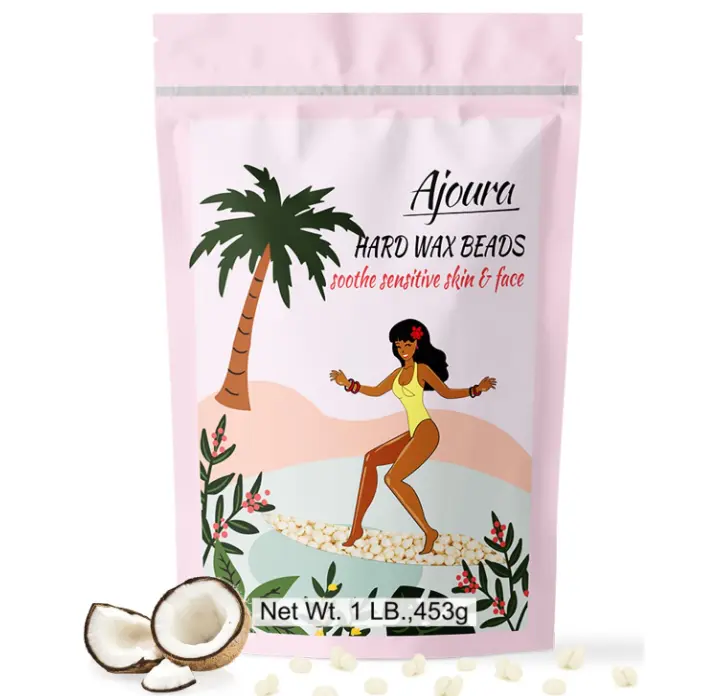 Ajoura 1 lb Refill Hard Wax Beads for Hair Removal, Brazilian Coarse Waxing | Bikini, Face, Eyebrow, Back, Chest, Legs, Armpit, At-Home Waxing Beans for Women Men