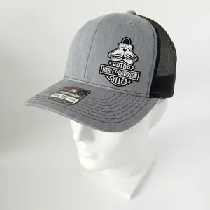 Biker Eagle Motorcycle Patch Trucker Hat, Rider Road Trip Cap, Adjustable Snapback Baseball Hat, Curved Brim Mesh Back Dad Hat, Outdoor Country Biker Gift for Men Women, Vintage Style Everyday Motorcycle Cap for Riding Fans
