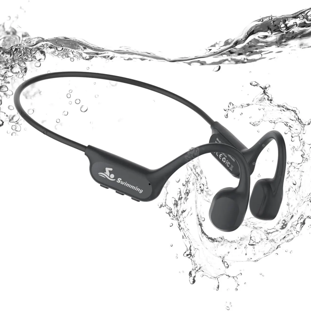 Swimming Headphones  6.0  Conduction Headphones, IPX8  Earbuds with MP3 Mode 8GB Memory Open Ear Earphones, Underwater Headphones for Swimming Running Surfing Cycling