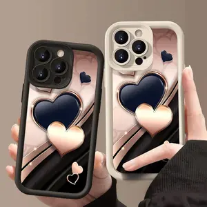 Creative Love Silicone Phone Case Anti fall phone case For iPhone 16 Pro Max 15 14 13 12 11,anti drop phone case, lightweight and durable Case.QXB835 i̇phone  pro  max  cases
