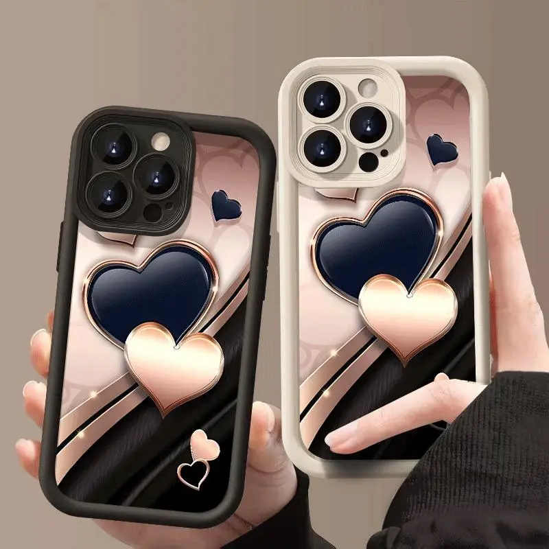 Creative Love Silicone Phone Case Anti fall phone case For iPhone 16 Pro Max 15 14 13 12 11,anti drop phone case, lightweight and durable Case.QXB835 i?phone  pro  max  cases
