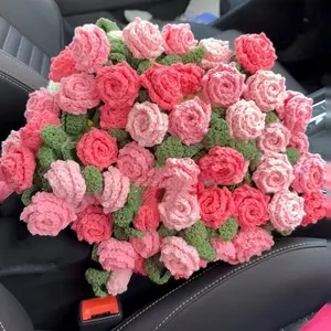 22 Finished Rose Bouquet Sofa Blanket, Eternal Flower Nap Blanket Decorative Flowers Ideal Warm Gift for Couples, Weddings, Birthdays, and Friends