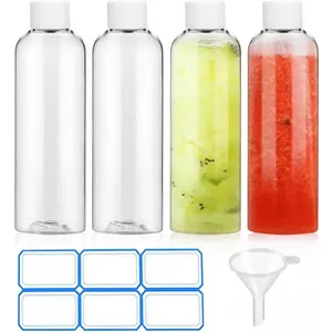 4 Pack 3.4 Oz (100ml) Clear Plastic Shot Bottles with caps - Travel Bottles for , Immunity, Wellness, Samples -  for Ginger Juice & Personal Care  the Go