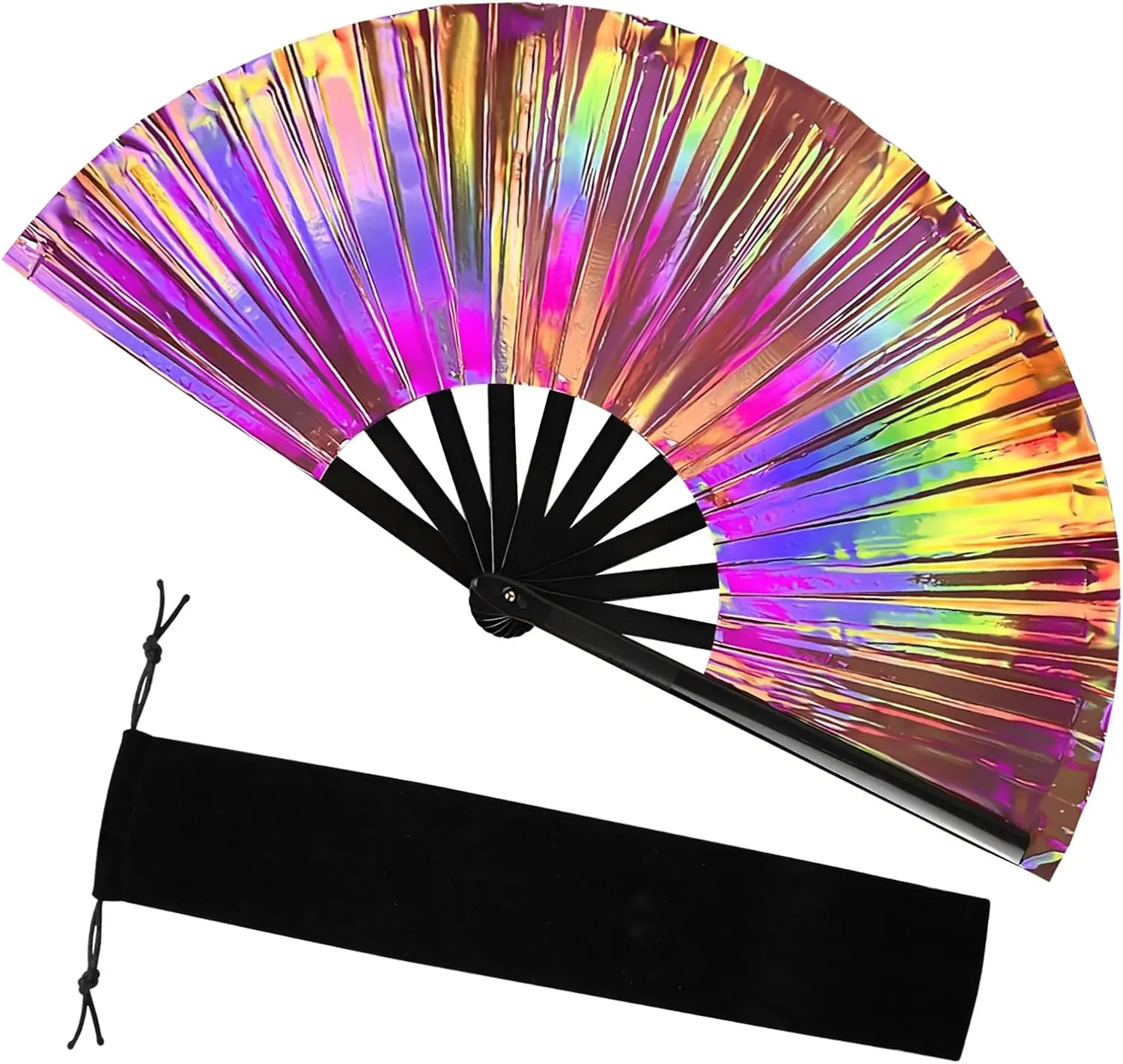 Folding Hand Fan Large Clapping Fans for Line Dancing Bulk, Foldable Craft Popping Sounds Chinese  Festival Club Performance Party Favor  for Dance Enthusiasts