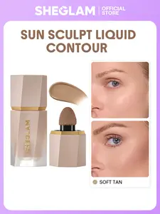 SHEGLAM Sun Sculpt Liquid Contour Lightweight Cream Bronzer Natural Sculpting Effect Buildable Blendable Long Lasting Smooth Matte Finish