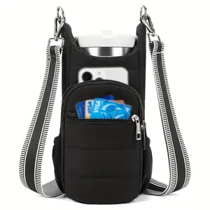 Women's crossbody bag - water bottle tote bag with straps, suitable for walking, hiking, cycling, storage bag
