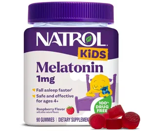 Natrol Kids Melatonin 1mg, for Restful Sleep, 90 Raspberry-Flavored Gummies