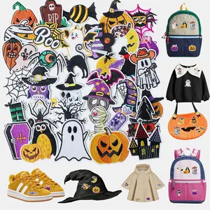 Halloween Iron on Patches for Clothes: 35 count Cute Pumpkin Skull Ghost Embroidered Sew Applique Repair Patch -   Bats DIY Crafts for Jacket Jeans Dress Backpack Hat Decor