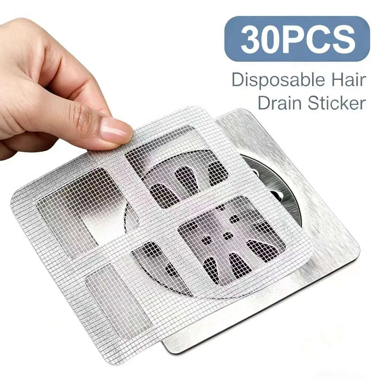 Floor Drain Filter Screen,30 PCS Portable Drain Strainer Cover for Hair Stopper,Sewer Hair Blocking Sticker,Disposable Hair Drain Sticker for Bathroom, Laundry, Bathtub, Kitchen,Sink,Home Bathroom Accessories, Home Essentials