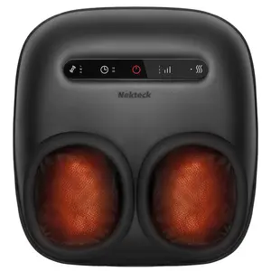 Nekteck Electric Shiatsu Foot Massager With Heat Boost Circulation Relieve Plantar Fasciitis Neuropathy 3 Intensity Levels Ideal Gift For Men And Women