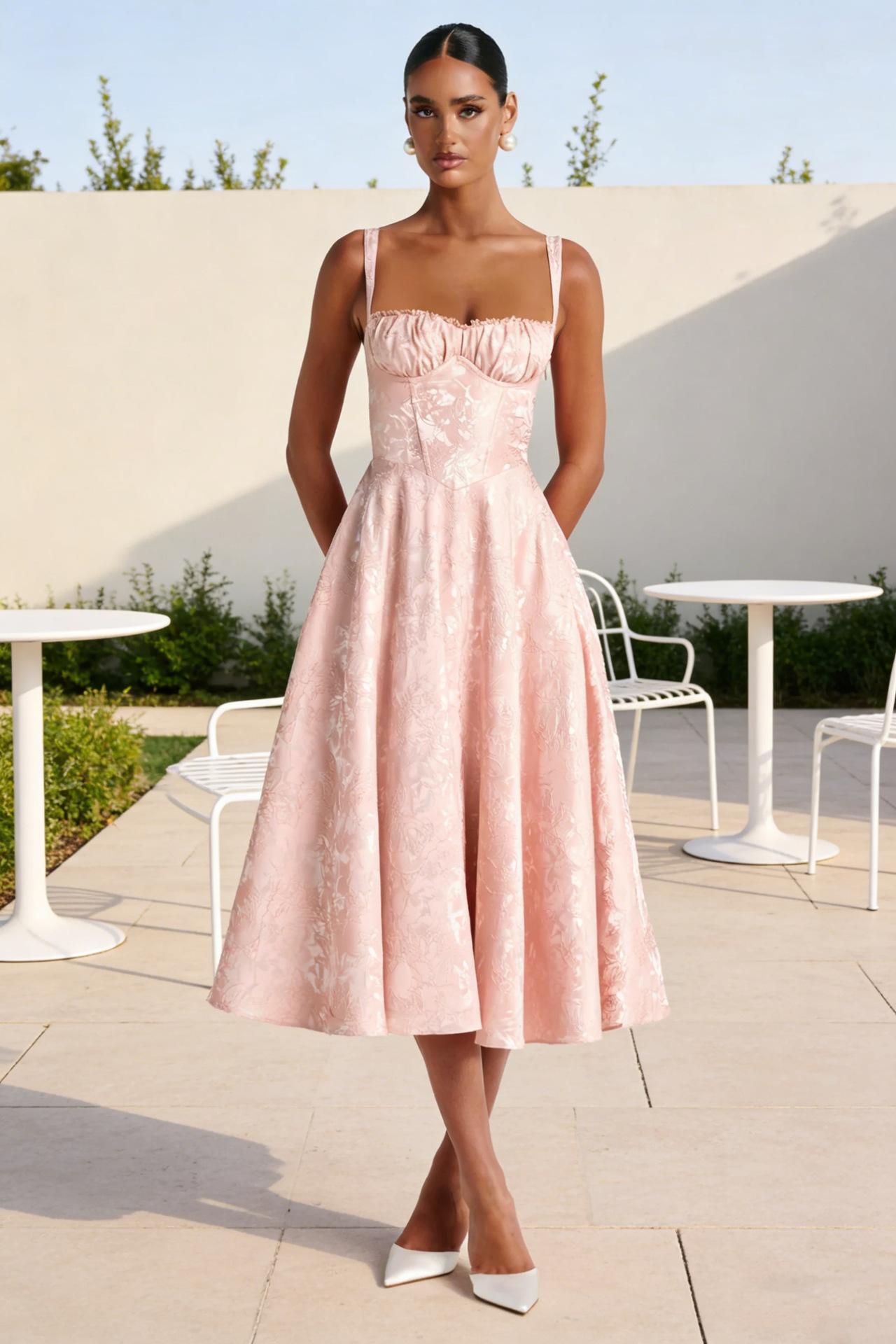 Strap-back Soft-style Dress Womens Backless Dress