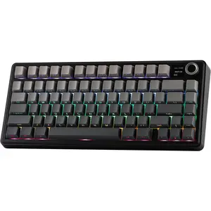 X Aula F75 MAX  Mechanical Keyboard with TFT Screen and Knob, Gasket Gaming Keyboard in 75% Layout, Hot Swappable, RGB Backlight, for PC//Linux (Black Gradient)