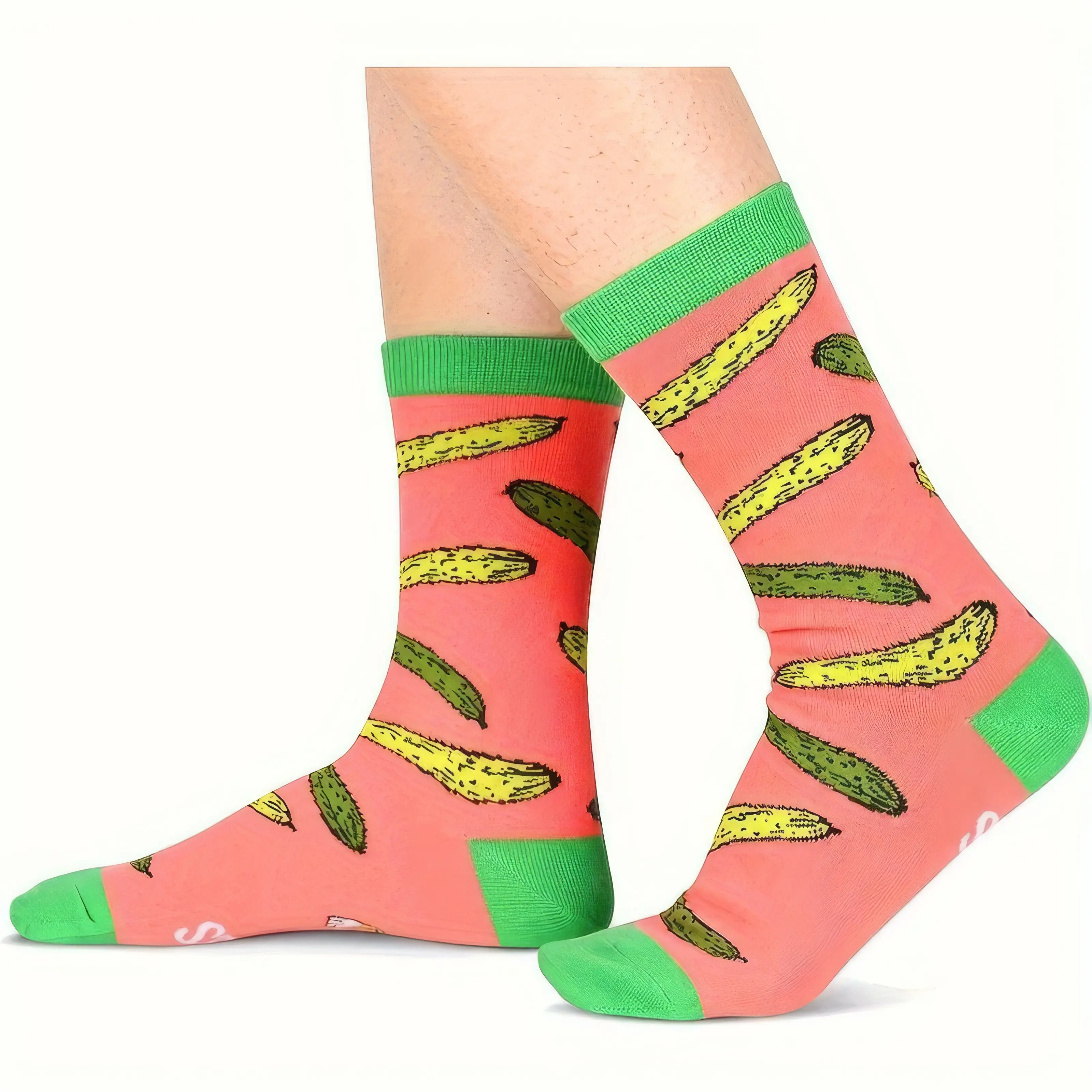 Single Pair Pickle Print Ankle Socks for Fun Wear​ – Soft Cotton Blend, Cute Pickle & "I'm a Pickle" Text Design, Ideal for Casual Outfits, Gifting & Humorous Accents