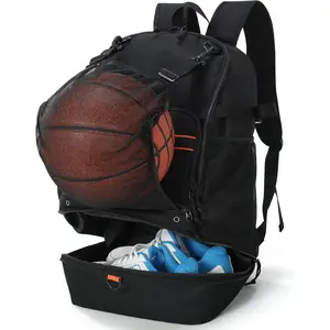 Basketball Backpack Bags Sports Gym Backpacks with Shoe Compartment and Ball Holder for Adult Men Large Soccer Bag