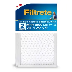 Filtrete 2pk 1900 Ultimate Allergens, Bacteria and Virus 20X25