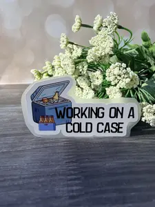 Working on a Cold Case - Police Sticker