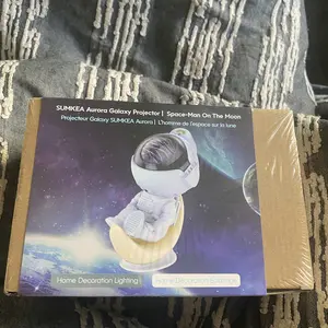 Rossetta Astronaut Galaxy Projector,Space Projector with Cozy Lighting for Bedroom,Star Projector lamp with Timer and Remote,Kids Adults Room Decor