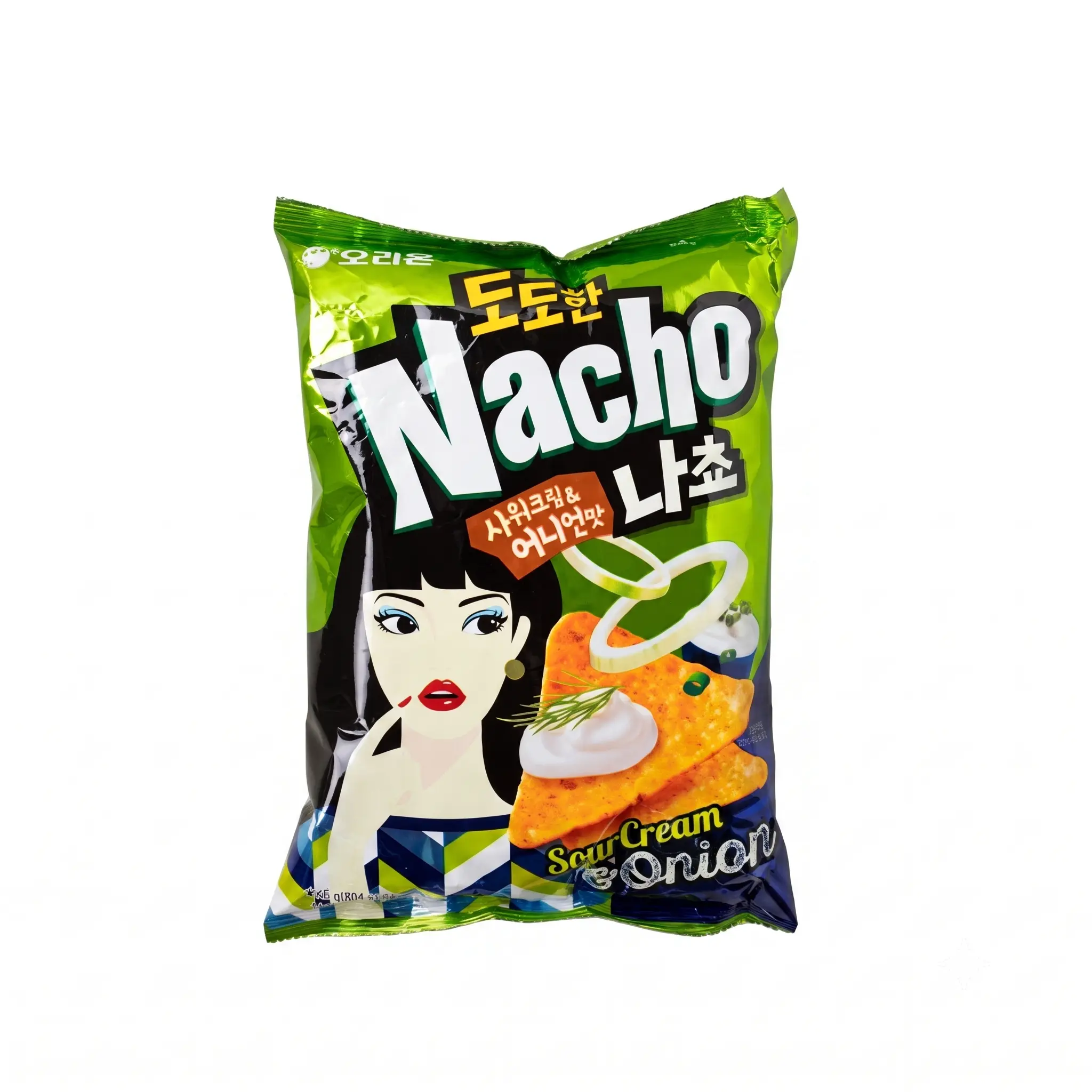Orion Korea Dodo Nacho Cheese Sour Cream Onion Chips 3.25oz 12ct