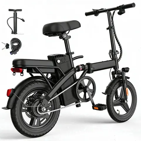 14-inch 750W Folding Electric Bike - 12Ah Battery, 18+MPH Top Speed, 35+mi Range, 3 Riding Modes, Throttle on Demand, Lightweight Portable Bike for Commuting,outdoorfun