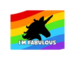Magnet - I'm Fabulous, Rainbow Unicorn