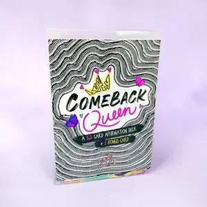 COMEBACK QUEEN Affirmation Deck | 52 Cards + Bonus Card + Rose Quartz Heart by Timmery