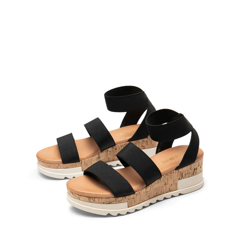 Dream Pairs Women's Denim Platform Ankle Strap Sandals for Casual Summer Occasions