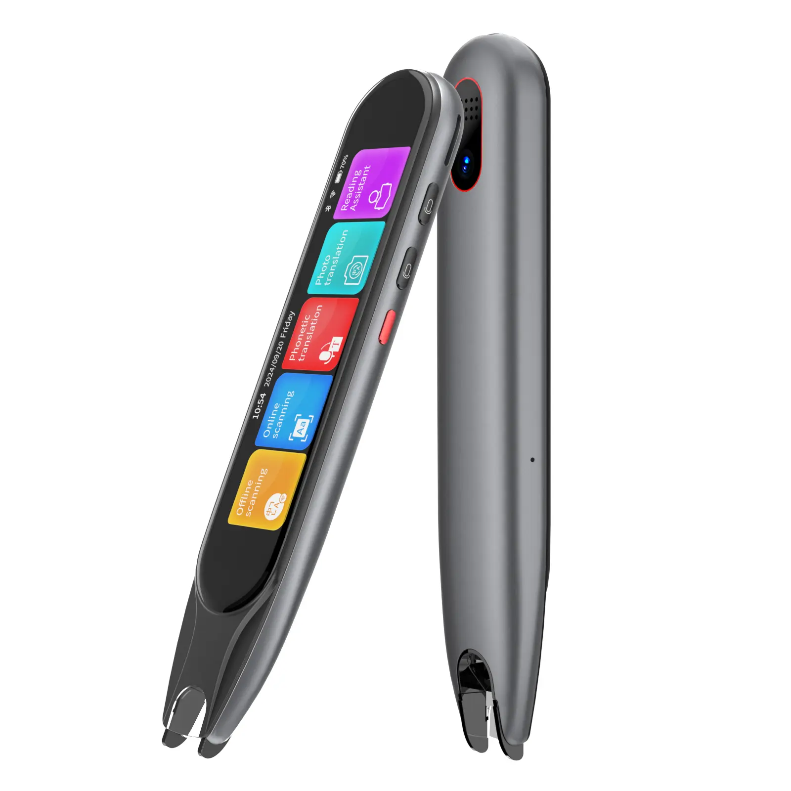 BOELEO Slim Ergonomic Wireless ABS Plastic Smart Translation Pen - 142-Language Touchscreen Rechargeable Scan Reading Pen for Dyslexia, Digital Education Auxiliary Device with Voice Dialogue & Reading Support, Digital Products Translation Reading Pens Por