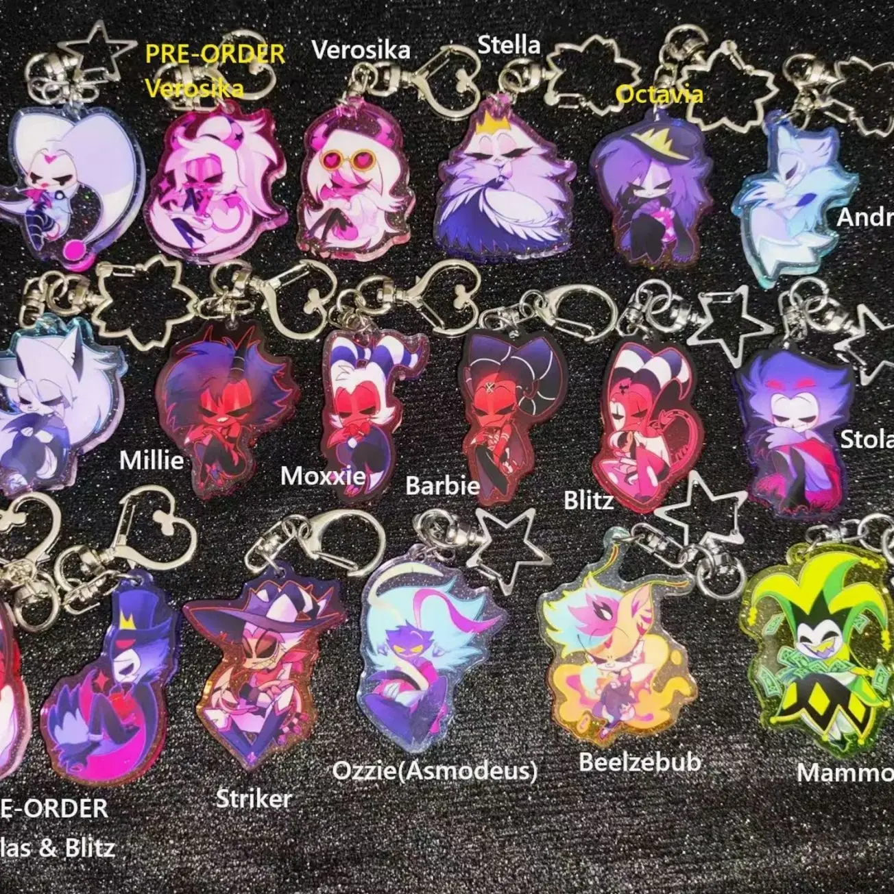 16 ops Helluva Boss Sweet Dreams Acrylic  Keychain Helluva Boss Fanart