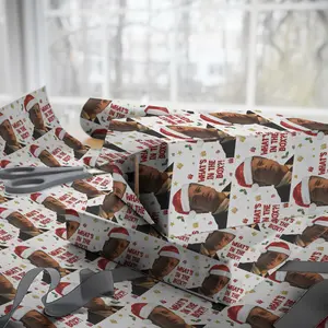 What's In the Box Wrapping Paper Roll, Funny 90s Movie Inspired Gift Wrap, Unique Holiday Wrapping Paper, Humor Xmas Gift Wrap for Friends