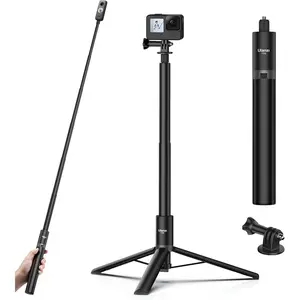 59in Invisible Selfie Stick Tripod for Insta360 X5/X4/GO 3/X3/ONE RS/ONE X2/ONE X/GO 2/ONE R/ONE,  TT52 Extension Pole Adjustable  Handle Grip for  DJI Insta 360 and More