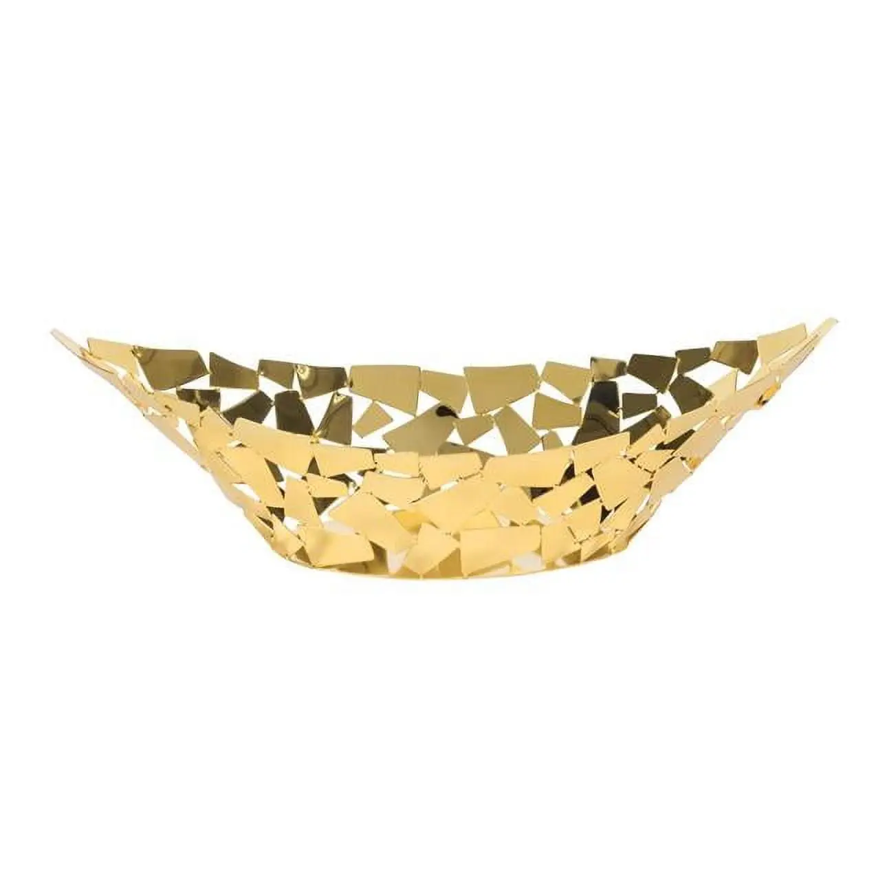 Jiallo 72457 18 in. Long Leaf Bowl, Gold