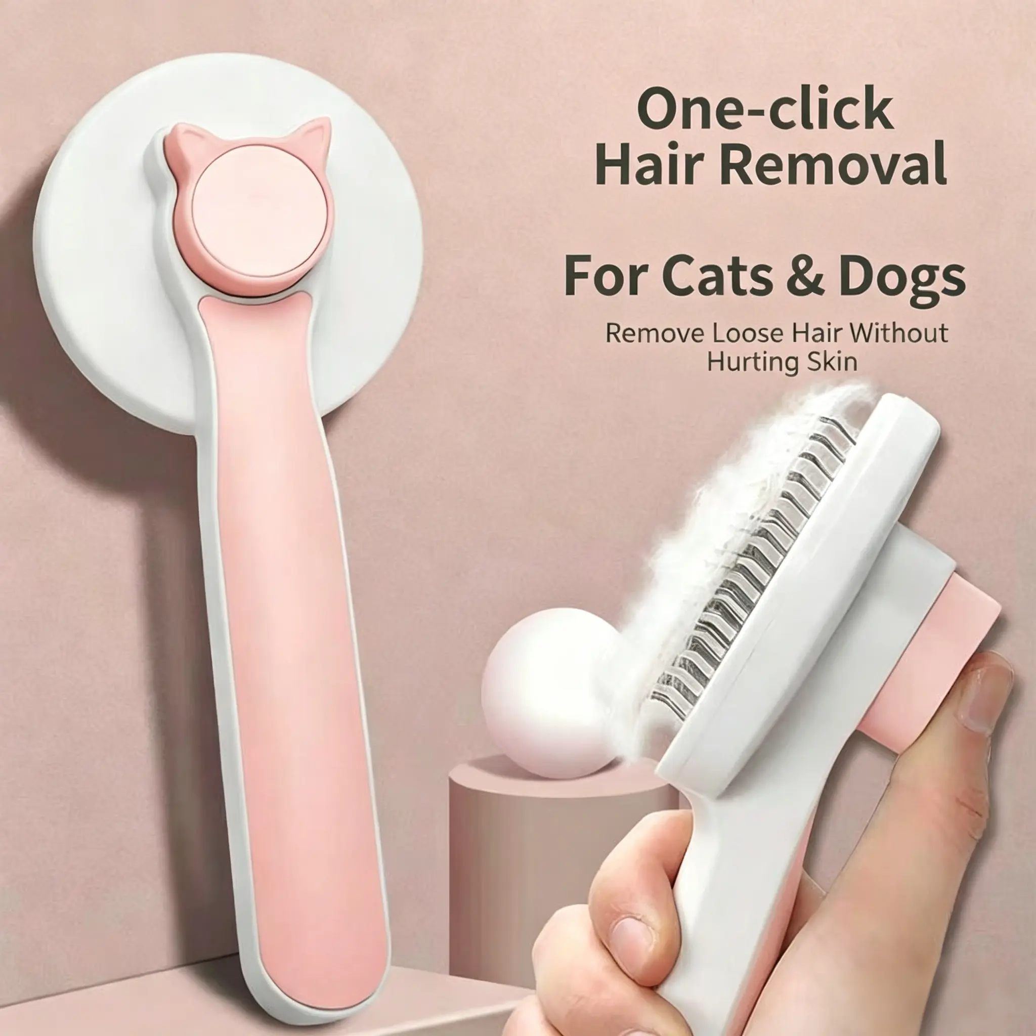 Pet Hair Removal Comb, 1 Count Pet Grooming Brush, Pet Cat Comb