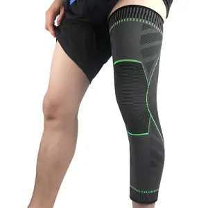 Knitted Cycling Fitness Patella Strap Breathable Thigh Sleeve High Elastic Compression Meniscus Knee Brace Over-the-Knee Protection Knee Sleeves