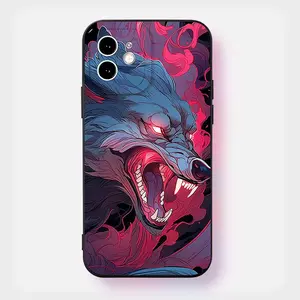 Creative Wolf Pattern Phone Case, Shockproof Phone Protective Cover, Phone Accessories Compatible with iPhone 7 8 11 12 13 14 15 Series
