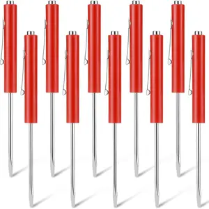 10 count Pocket  Mini Tops and Pocket Clips  Slotted Small Screw Driver with a Single   for Mechanical, Electrician(Red)