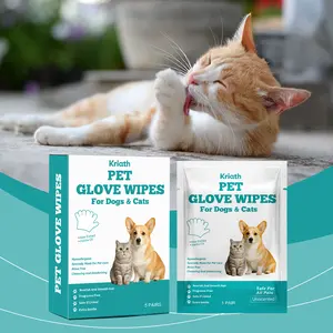 Kriath Pet Cleaning Gloves For Dogs And Cats, No Need For Bathing, Hair And Skin Cleaning, Dirt Care Gloves