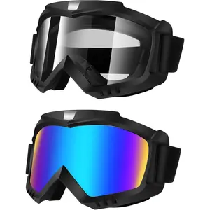Dirt Bike Goggles 2 Pack - Motorcycle, ATV, Riding, Ski, Windproof Racing Glasses