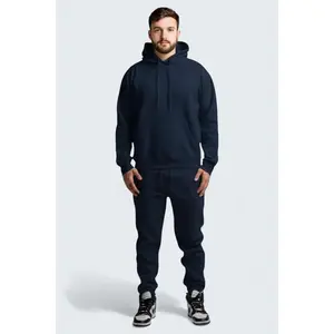 Navy Blue Heavy Blend Fleece Sweatsuit for Men | Men’s Navy Blue Sweatsuit