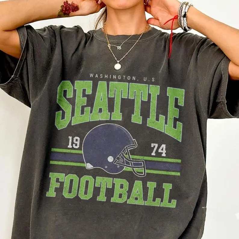 Seattle Football Vintage Style Shirt, Retro Seattle Football Shirt, Seattle Fan Gift Game Day