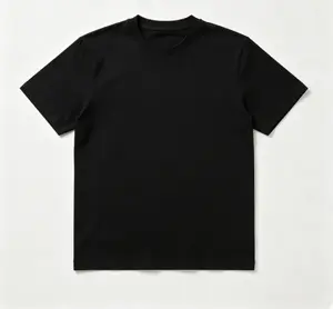 Unisex Solid Black & White Crew Neck T-Shirt Classic Basic Cotton Casual Short Sleeve Tee